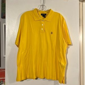 Ralph Lauren yellow pique cotton polo shirt